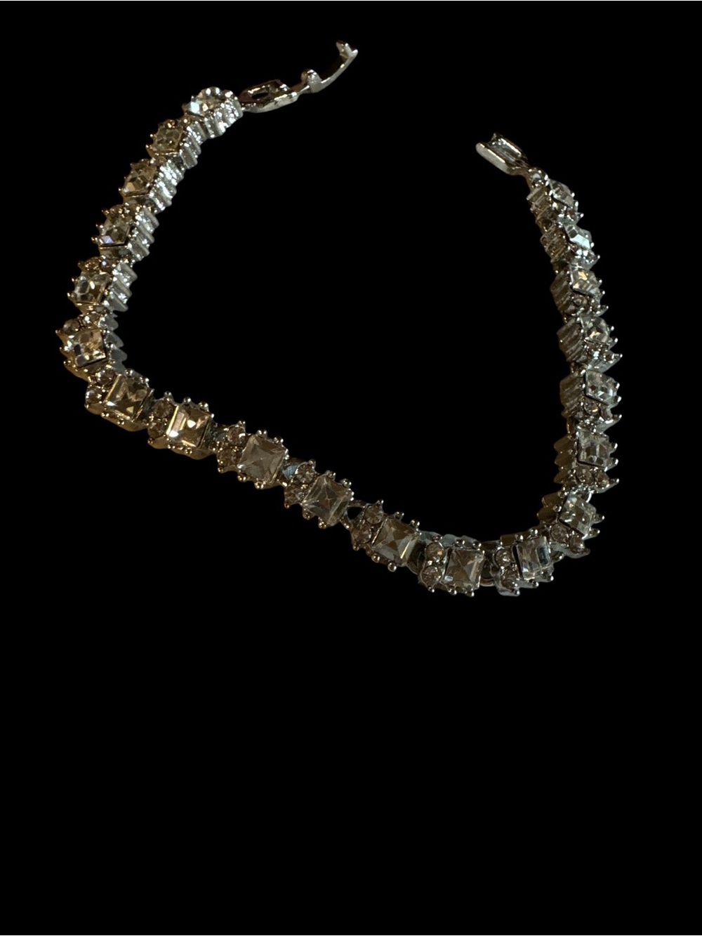 Classic Silver-Tone Cubic Zirconia Tennis Bracelet - Brand: Unknown- No Markings